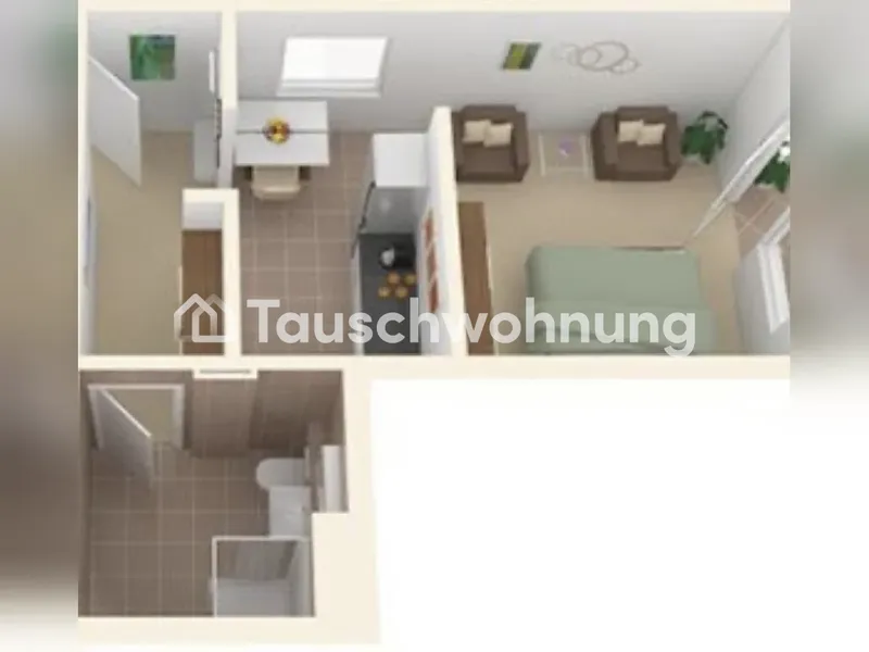 Tauschwohnung: Suche 2-Zimmer-Wohnung zum Tausch gegen 1 Zi. — photo 1